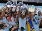 Manchester City celebrate winning the Premier League title in 2012.