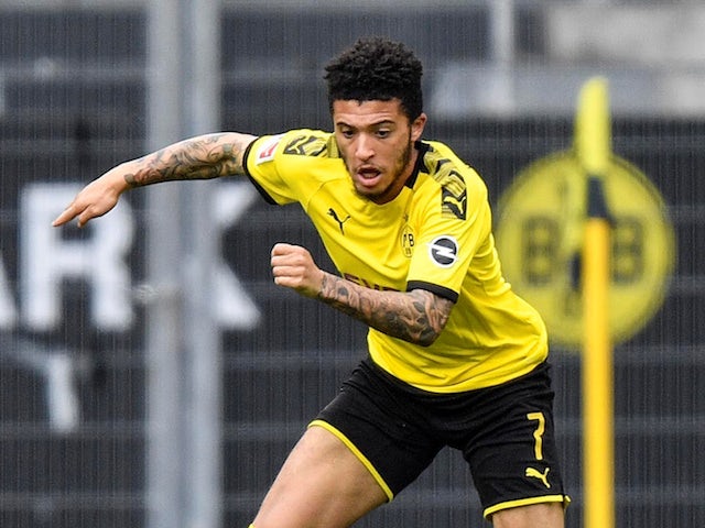 Borussia Dortmund winger Jadon Sancho pictured on May 16, 2020