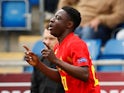 Jeremy Doku pictured for Belgium Under-17s in 2018