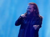 Rasmussen representing Denmark at Eurovision in 2018