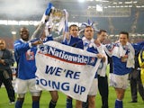 Birmingham celebrate winning promotion in 2001-02
