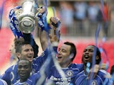 Chelsea players celebrate winning the 2007 FA Cup