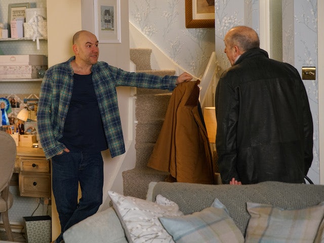 Tim is forced to throw Geoff out on Coronation Street on June 12, 2020