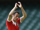 Wales winger Ryan Giggs plays his final international match in 2007
