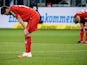 FC Koln players look dejected after their match against Hoffenheim on May 27, 2020