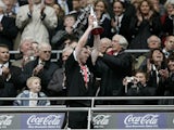 Stephen Pearson celebrates Derby's promotion to the Premier League in 2007