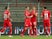 Union Berlin players celebrate Marcus Ingvartsen's goal on May 27, 2020