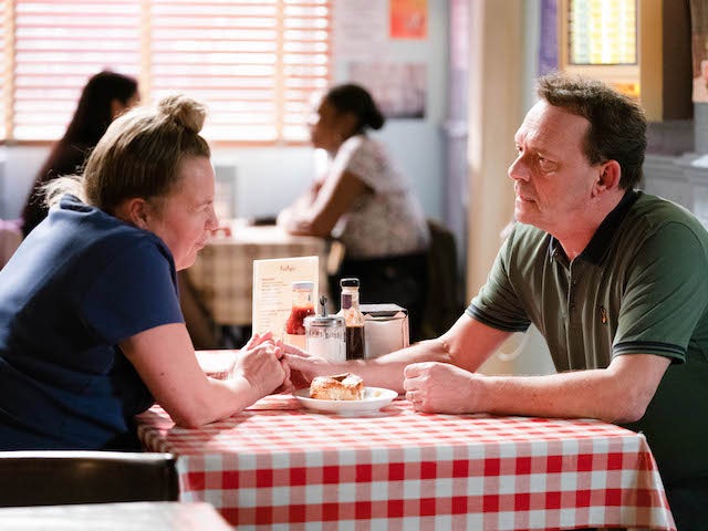 Billy and Karen have a heart to heart on EastEnders on June 16, 2020
