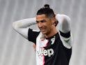 Cristiano Ronaldo reacts for Juventus against AC Milan on June 12, 2020