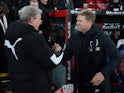 Bournemouth manager Eddie Howe shakes hands with Crystal Palace boss Roy Hodgson in December 2019