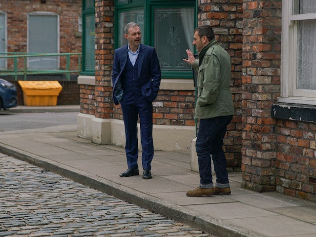 Peter and Nick have it out on Coronation Street on July 3, 2020