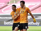 Wolves heroes Pedro Neto and Raul Jimenez celebrate on June 20, 2020
