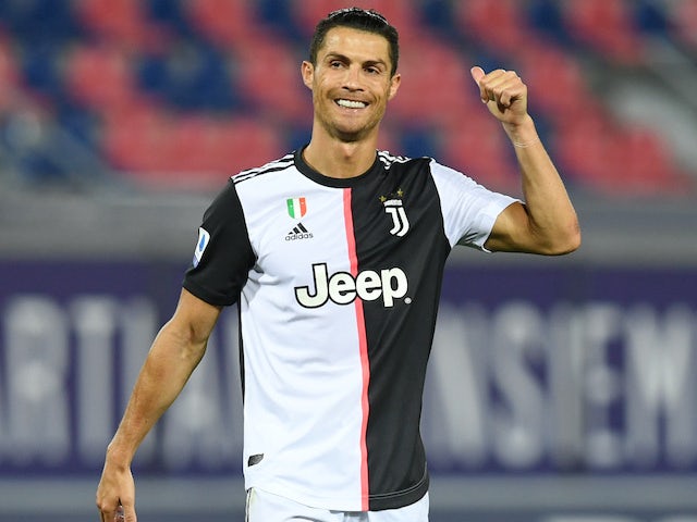 Cristiano Ronaldo in action for Juventus on June 22, 2020