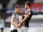 Derby's Tom Lawrence and Reading's Matt Miazga clash on June 27, 2020