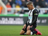 Dwight Gayle pictured for Newcastle United in February 2020