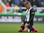 Dwight Gayle pictured for Newcastle United in February 2020