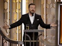 Ricky Gervais hosting the Golden Globes on January 10, 2020