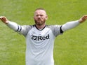 Derby County's Wayne Rooney pictured after scoring against Reading on June 27, 2020