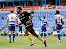 Brentford's Bryan Mbeumo celebrates scoring against Reading on June 30, 2020