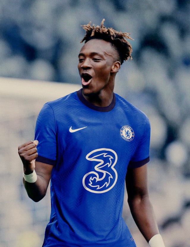 *NOT TO BE USED IN ARTICLES* TammyAbraham celebrates in CFC's 2020-21 kit