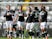 Derby County's players celebrate Wayne Rooney's freekick against Preston North End on July 1, 2020