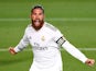 Menacing Real Madrid skipper Sergio Ramos celebrates on July 2, 2020