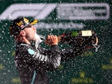 Valtteri Bottas celebrates winning the Austrian Grand Prix on July 5, 2020
