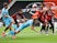 Harry Kane of Tottenham Hotspur goes down in the penalty area against Bournemouth on July 9, 2020