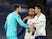 Tottenham Hotspur goalkeeper Hugo Lloris and forward Son Heung-min make up after beating Everton on July 6, 2020