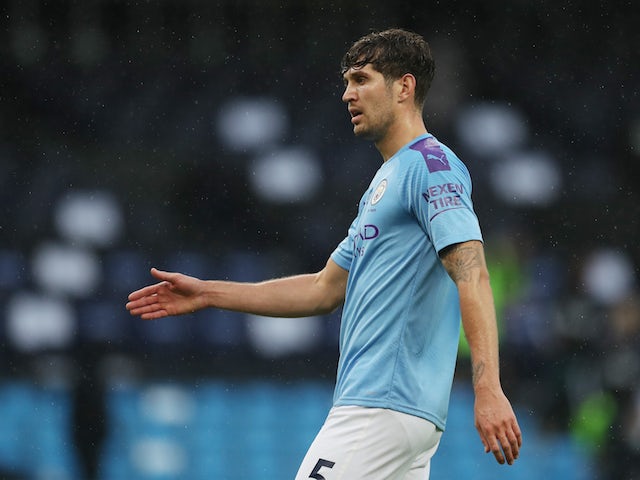 Manchester City defender John Stones pictured on July 8, 2020