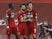 Liverpool's front three Mohamed Salah, Roberto Firmino and Sadio Mane celebrate scoring against Crystal Palace in June 2020