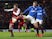 Florian Kamberi in action for Rangers with Braga's Paulinho in the Europa League on February 20, 2020