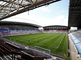 A general shot of Wigan Athletic's DW Stadium take on July 1, 2020
