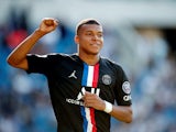 Kylian Mbappe in action for PSG on July 12, 2020
