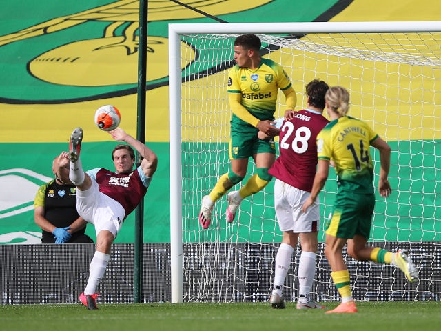 Result: Burnley ease past nine-man Norwich to keep European hopes alive