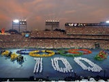 A shot of the opening ceremony from the 1996 Olympic Games in Atlanta