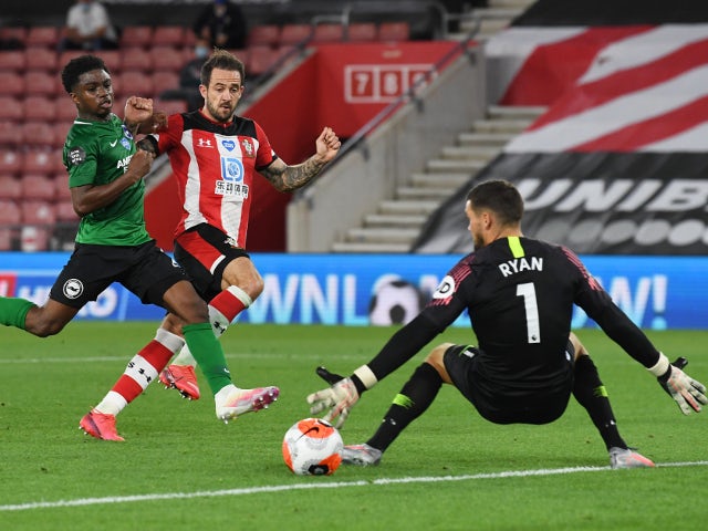 Southampton's Danny Ings scores against Brighton & Hove Albion on July 16, 2020