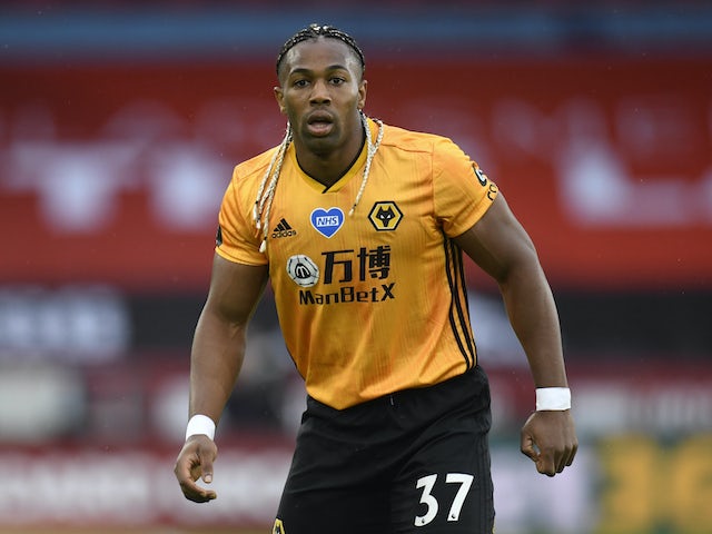 Adama Traore in action for Wolves on July 8, 2020