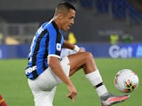 Alexis Sanchez in action for Inter Milan on July 19, 2020
