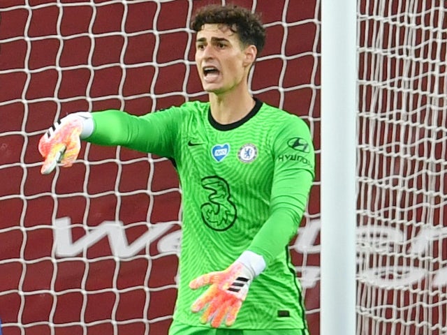 Kepa Arrizabalaga in action for Chelsea on July 22, 2020