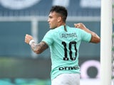 Lautaro Martinez in action for Inter Milan on July 25, 2020