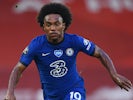 Willian in action for Chelsea on July 22, 2020