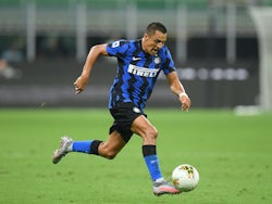 Alexis Sanchez in action for Inter Milan on July 28, 2020
