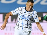 Alexis Sanchez in action for Inter Milan on August 1, 2020