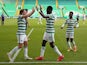 Celtic's Odsonne Edouard celebrates scoring against Hamilton in the Scottish Premiership on August 2, 2020