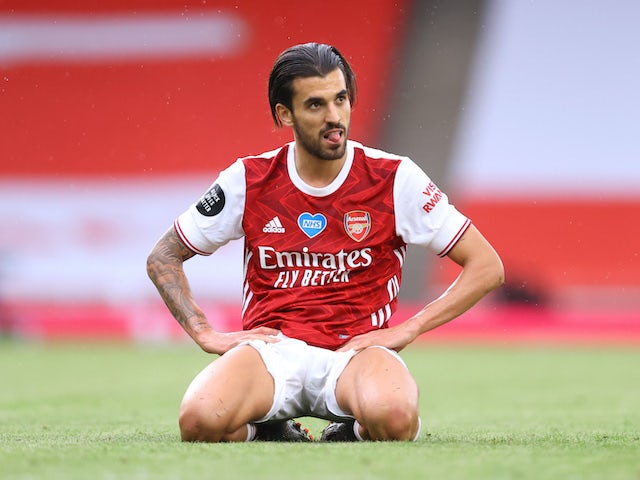 Dani Ceballos in action for Arsenal on July 26, 2020