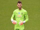 David de Gea in action for Manchester United on July 26, 2020