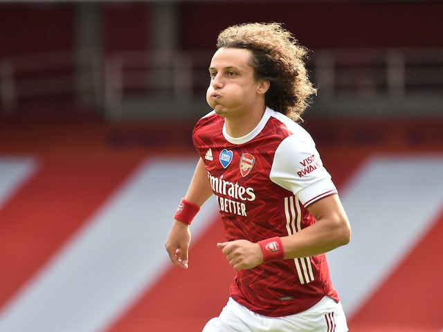 David Luiz in action for Arsenal on July 26, 2020