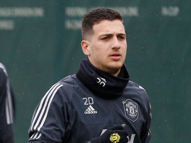 Manchester United defender Diogo Dalot reacts to transfer talk