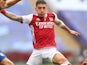 Hector Bellerin in action for Arsenal on August 1, 2020